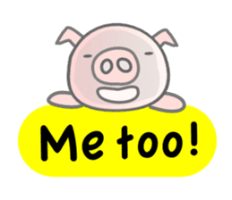 English Talk ! PINK Pig ! sticker #11485502