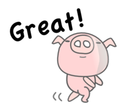 English Talk ! PINK Pig ! sticker #11485504