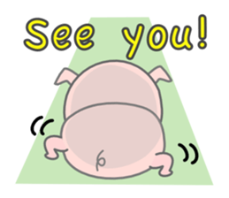 English Talk ! PINK Pig ! sticker #11485511
