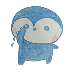 Shy penguin and lively monkey