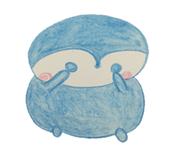 Shy penguin and lively monkey sticker #11487112