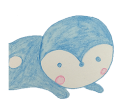 Shy penguin and lively monkey sticker #11487117