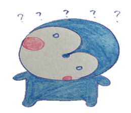 Shy penguin and lively monkey sticker #11487124