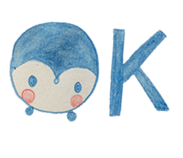 Shy penguin and lively monkey sticker #11487135