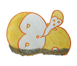 Shy penguin and lively monkey sticker #11487142