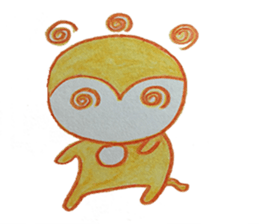 Shy penguin and lively monkey sticker #11487145