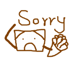 brown square man sticker #11487399