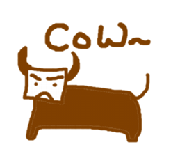 brown square man sticker #11487415