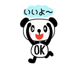 Five colour Pandas by moeto sticker #11487836