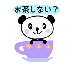 Five colour Pandas by moeto sticker #11487836