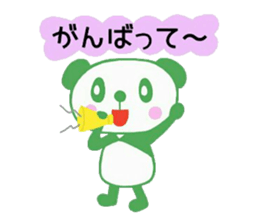 Five colour Pandas by moeto sticker #11487868