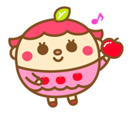 Apple-chan and pear-kun sticker #11489432
