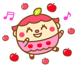 Apple-chan and pear-kun sticker #11489434