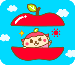 Apple-chan and pear-kun sticker #11489438