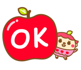 Apple-chan and pear-kun sticker #11489440