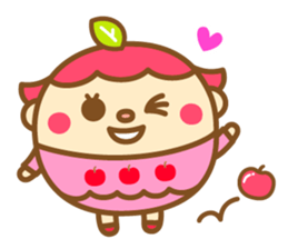 Apple-chan and pear-kun sticker #11489444