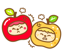Apple-chan and pear-kun sticker #11489446