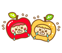Apple-chan and pear-kun sticker #11489447