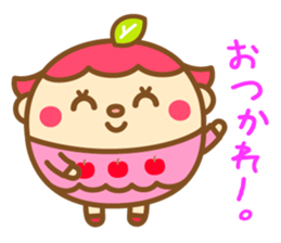 Apple-chan and pear-kun sticker #11489454