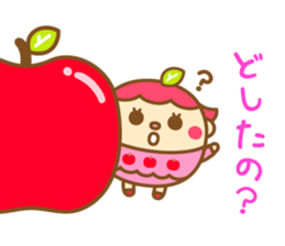 Apple-chan and pear-kun sticker #11489457