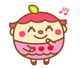 Apple-chan and pear-kun sticker #11489471