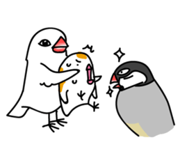 Three Birds -- close friends ?? -- sticker #11489858