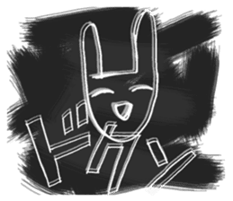 Always smiling , unstable rabbit sticker #11490433