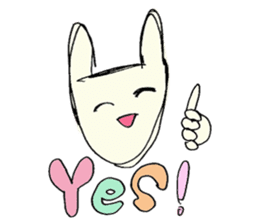 Always smiling , unstable rabbit sticker #11490454