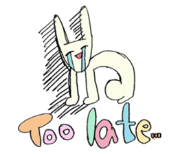 Always smiling , unstable rabbit sticker #11490456