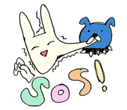 Always smiling , unstable rabbit sticker #11490458