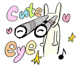 Always smiling , unstable rabbit sticker #11490460