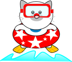 Sunny cat sticker #11492700