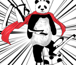 Strange pose Panda 3 sticker #11493126