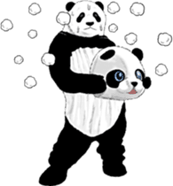 Strange pose Panda 3 sticker #11493134