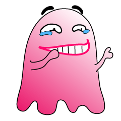 A Funny Pink Ghost