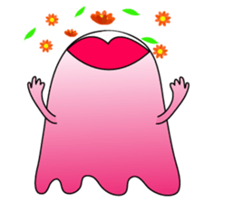 A Funny Pink Ghost sticker #11493672