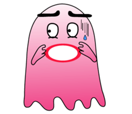 A Funny Pink Ghost sticker #11493673