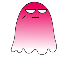 A Funny Pink Ghost sticker #11493674