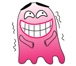 A Funny Pink Ghost sticker #11493677