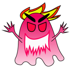 A Funny Pink Ghost sticker #11493678