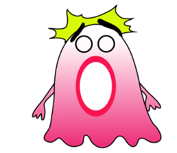 A Funny Pink Ghost sticker #11493679