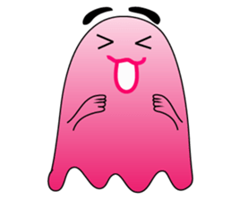 A Funny Pink Ghost sticker #11493681
