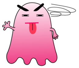 A Funny Pink Ghost sticker #11493682