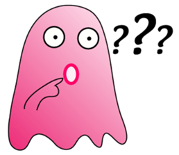 A Funny Pink Ghost sticker #11493684