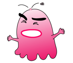 A Funny Pink Ghost sticker #11493688
