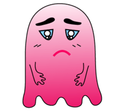 A Funny Pink Ghost sticker #11493689