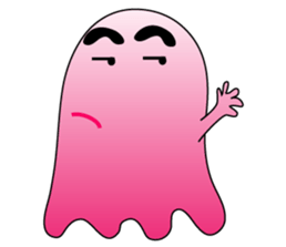 A Funny Pink Ghost sticker #11493691