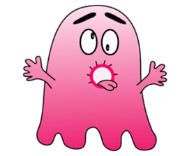 A Funny Pink Ghost sticker #11493692