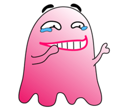 A Funny Pink Ghost sticker #11493693