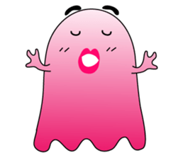 A Funny Pink Ghost sticker #11493694